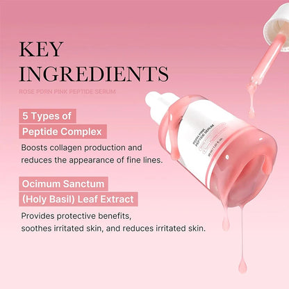PIBU Peptide Glow Serum applied to damp skin as step two of the Korean skincare routine